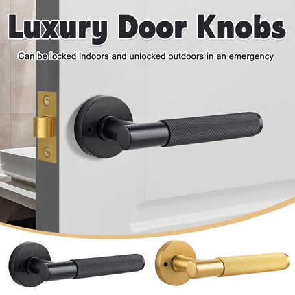 Interior Door Lock Handle Set Model Black Bathroom Bedroom Lock Light Luxury