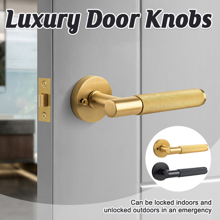 Interior Door Lock Handle Set Model Black Bathroom Bedroom Lock Light Luxury