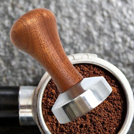 51mm Coffee Tamper Aluminum Alloy Base Wooden Handle for Espresso Machine