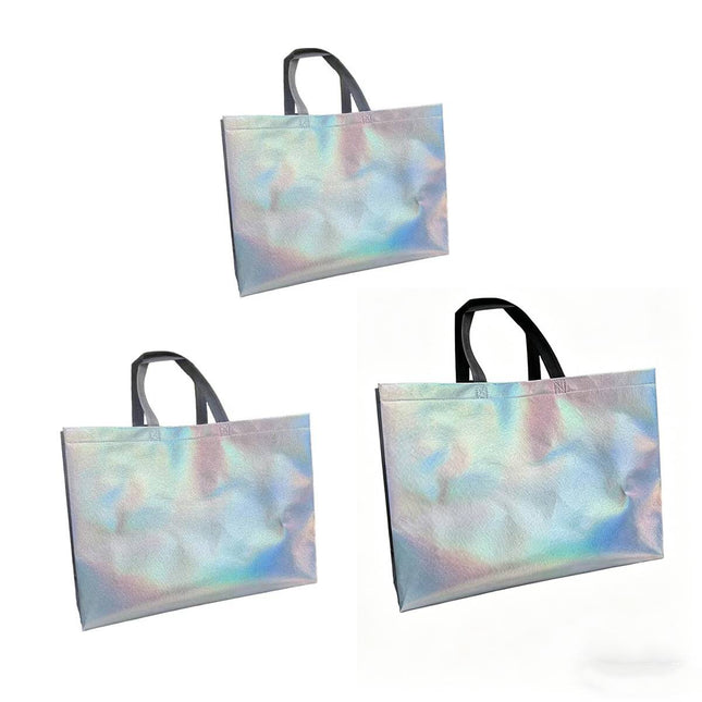 25pcs Laser Color Changing Tote Bags Shopping Gift Bags for Parties and Events