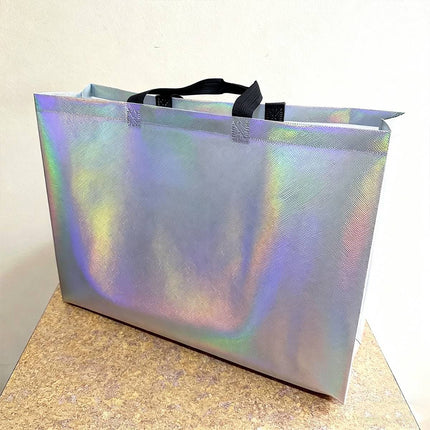 25pcs Laser Color Changing Tote Bags Shopping Gift Bags for Parties and Events