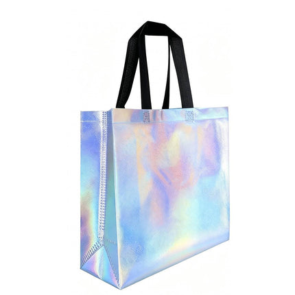 25pcs Laser Color Changing Tote Bags Shopping Gift Bags for Parties and Events