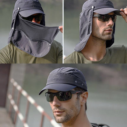 Unisex Face Neck Flap Hat Wide Brim Cap Hiking Fishing Sun Protection Outdoor