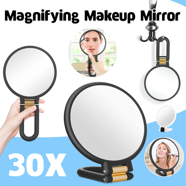 Makeup Mirror Handheld Magnifying Mirror 30X Portable Mirror Compact Travel Tool