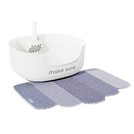 Open Litter Box for Large Cats Toilet Cat Litter Pan Kitten Plastic Litter Tray