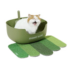 Open Litter Box for Large Cats Toilet Cat Litter Pan Kitten Plastic Litter Tray