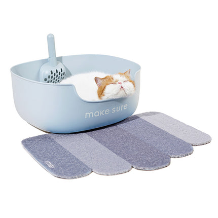 Open Litter Box for Large Cats Toilet Cat Litter Pan Kitten Plastic Litter Tray