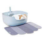Open Litter Box for Large Cats Toilet Cat Litter Pan Kitten Plastic Litter Tray