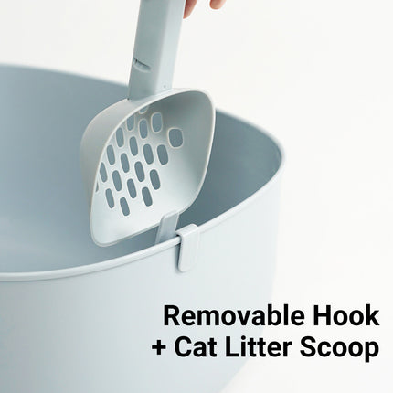 Open Litter Box for Large Cats Toilet Cat Litter Pan Kitten Plastic Litter Tray