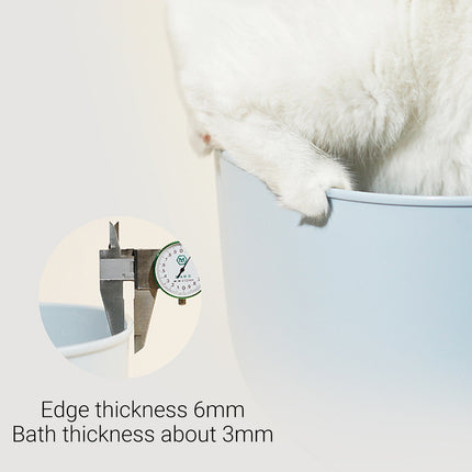 Open Litter Box for Large Cats Toilet Cat Litter Pan Kitten Plastic Litter Tray