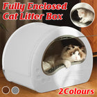 Large Fully Enclosed Cat Litter Box Pet Toilet Odour Control Easy Clean Tray