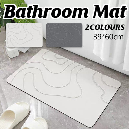 Bathroom Floor Mat Quick Dry Non Slip Absorbent Mat for Home Toilet Entrance