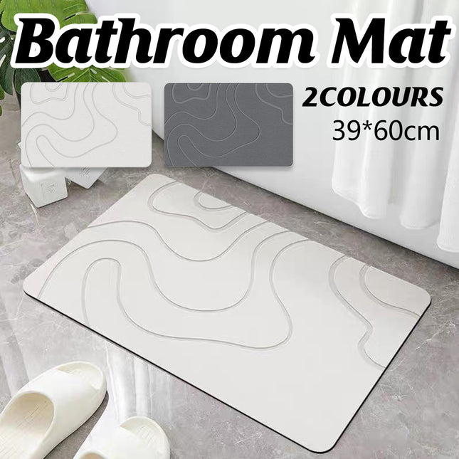 Bathroom Floor Mat Quick Dry Non Slip Absorbent Mat for Home Toilet Entrance