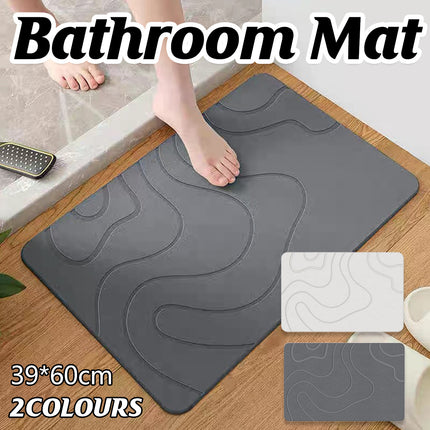 Bathroom Floor Mat Quick Dry Non Slip Absorbent Mat for Home Toilet Entrance