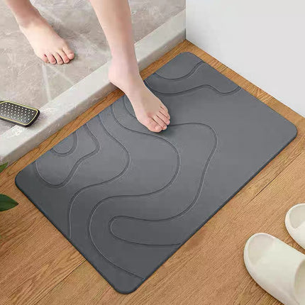 Bathroom Floor Mat Quick Dry Non Slip Absorbent Mat for Home Toilet Entrance
