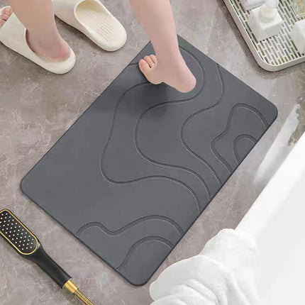 Bathroom Floor Mat Quick Dry Non Slip Absorbent Mat for Home Toilet Entrance