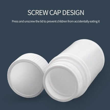 100pcs White Plastic Capsule Bottle Small Medicine Granule Packaging Container
