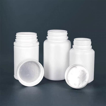 100pcs White Plastic Capsule Bottle Small Medicine Granule Packaging Container