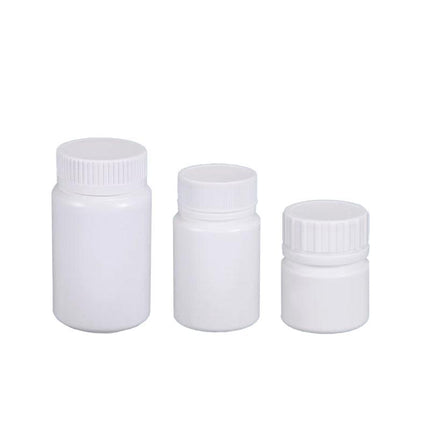 100pcs White Plastic Capsule Bottle Small Medicine Granule Packaging Container