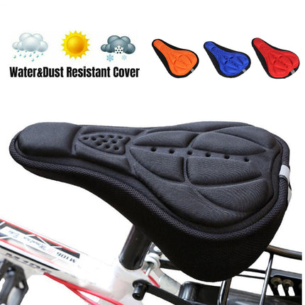 Thick Silicone Bike Seat Cover Comfort Gel Cycling Bicycle Saddle Cushion Pad