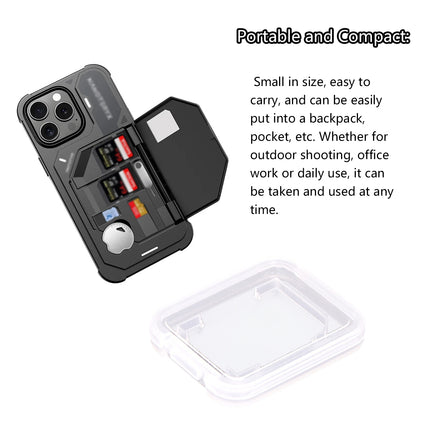 20PCS Plastic SD Card Storage Case Dustproof Design for Memory Card Organizing