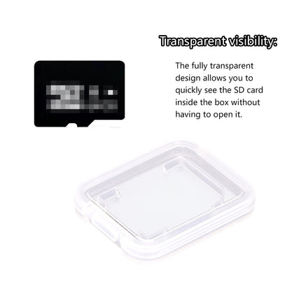 20PCS Plastic SD Card Storage Case Dustproof Design for Memory Card Organizing