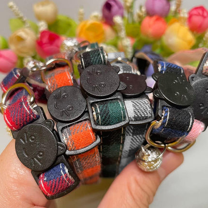 Reflective Cat Collar with Breakaway Buckle and Bell for Kitten Puppy Pet Use