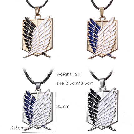 Attack On Titan Necklace Wings Of Liberty Freedom Investigation Corps Neckl-tg
