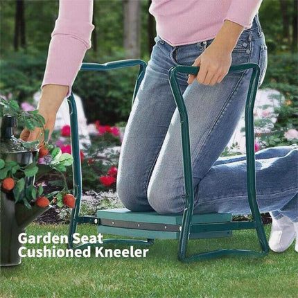 Foldable Garden Kneeler Seat with Tool Bag Comfortable EVA Pad for Outdoor Work