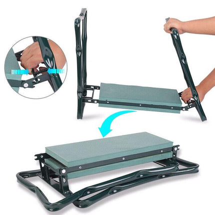 Foldable Garden Kneeler Seat with Tool Bag Comfortable EVA Pad for Outdoor Work