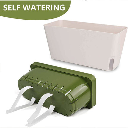 Rectangular Balcony Planter Box Vegetable Flower Pot Garden Planting Container