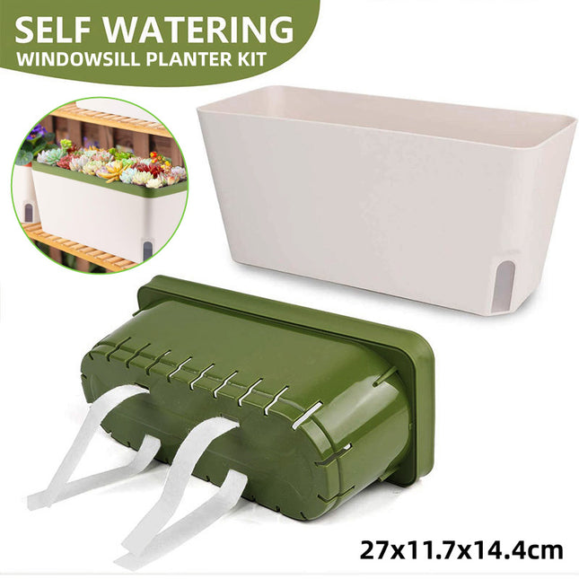 Rectangular Balcony Planter Box Vegetable Flower Pot Garden Planting Container