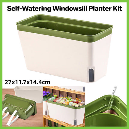 Rectangular Balcony Planter Box Vegetable Flower Pot Garden Planting Container