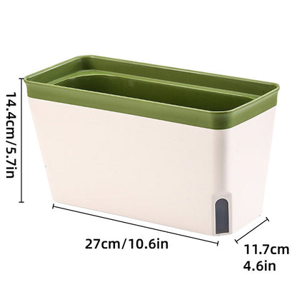 Rectangular Balcony Planter Box Vegetable Flower Pot Garden Planting Container