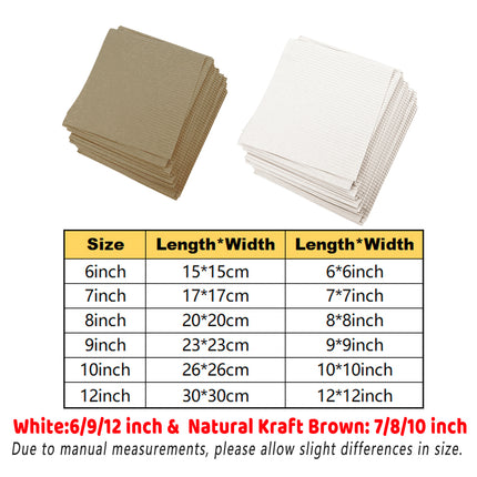 100PCS Pizza Box Pads Greaseproof Paper Food Liners Oil Resistant Pizza Mat