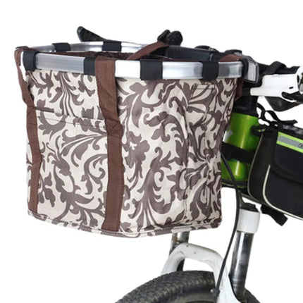 Folding Bike Basket Front Handlebar Canvas Bag Waterproof Carrier Storage Use
