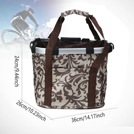 Folding Bike Basket Front Handlebar Canvas Bag Waterproof Carrier Storage Use