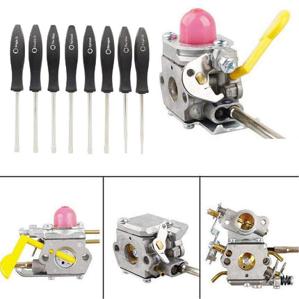 8X Splined Handle Carburetor Adjustment Tool Kit Adjusting Carb Screwdriver Set