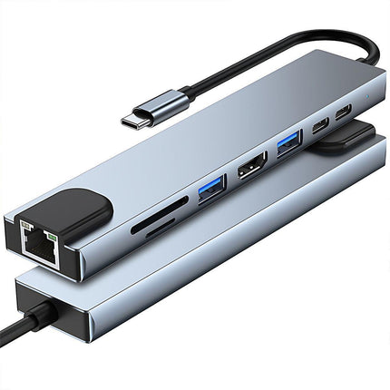 8/6/4-In-1 Usb-C Hub Adapter Type-C Hub Hdmi For Macbook Pro/Air Ipad Pro Laptop