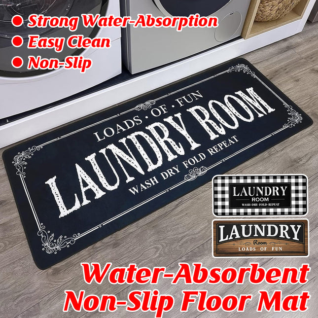 Absorbent Non Slip Mat Graffiti Letter Printed Rug for Bedroom and Entryway