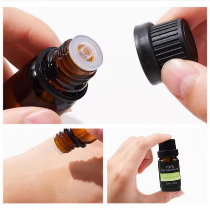 Essential Oil Set 6 Bottles Plant Aromatherapy Oils Natural Scent for Diffuser