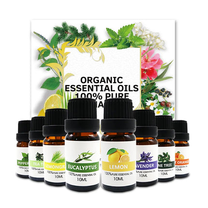 Essential Oil Set 8 Bottles Plant Aromatherapy Oils Natural Fragrance Diffuser