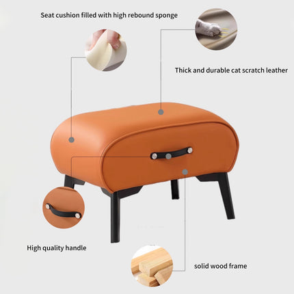 Simple Small Sofa Stool Shoe Changing Stool Durable for Entryway Living Room