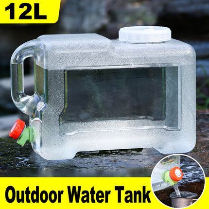 Water Bucket 12L Outdoor Portable Container With Faucet Camping Car Household