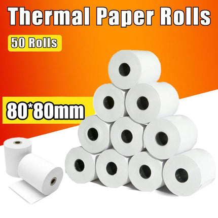 50 Rolls 80X80mm Thermal Paper Cash Register Receipt Roll Au Stock - Aimall