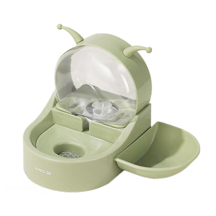 2.2L Large Capacity Pet Water Fountain with Food Bowl Auto Circulation Filtered