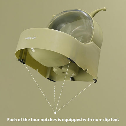2.2L Large Capacity Pet Water Fountain with Food Bowl Auto Circulation Filtered