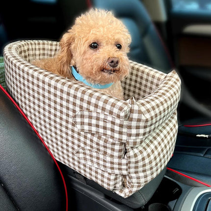 Portable Pet Console Seat for Travel Comfort Small Dog Cat Carrier Bed