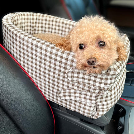 Portable Pet Console Seat for Travel Comfort Small Dog Cat Carrier Bed