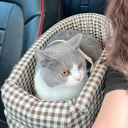 Portable Pet Console Seat for Travel Comfort Small Dog Cat Carrier Bed